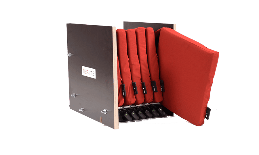 heatme QUBO für classic Heizkissen Mehrfach-Ladebox Aufbewahrung Gastro Kirchen 1 Netzstecker